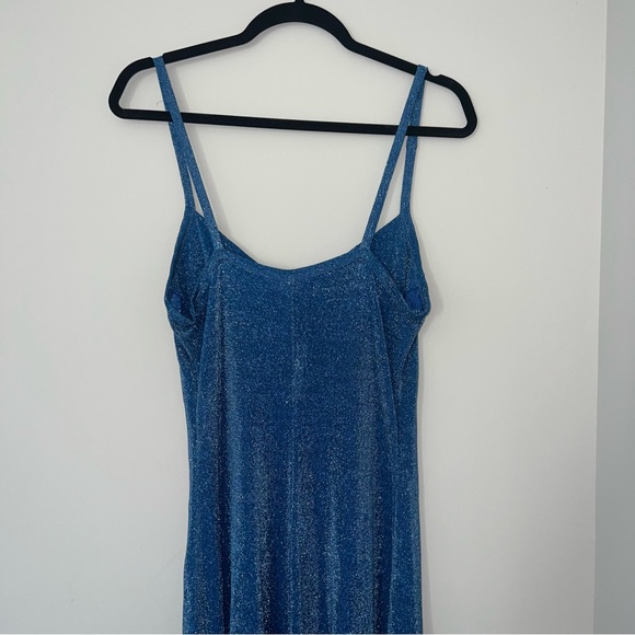 Vintage All That Jazz Shimmering Blue Gown - Size M/L - Picture 11 of 13